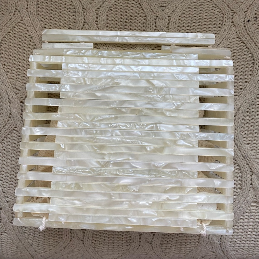 Zara pearl handle bag clutch
